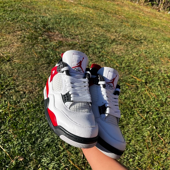 Jordan Sneakers White Red Black
